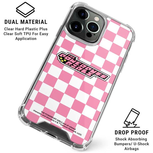 Cartoon Network Powerpuff Girls Checkered iPhone 16 Pro Clear Case